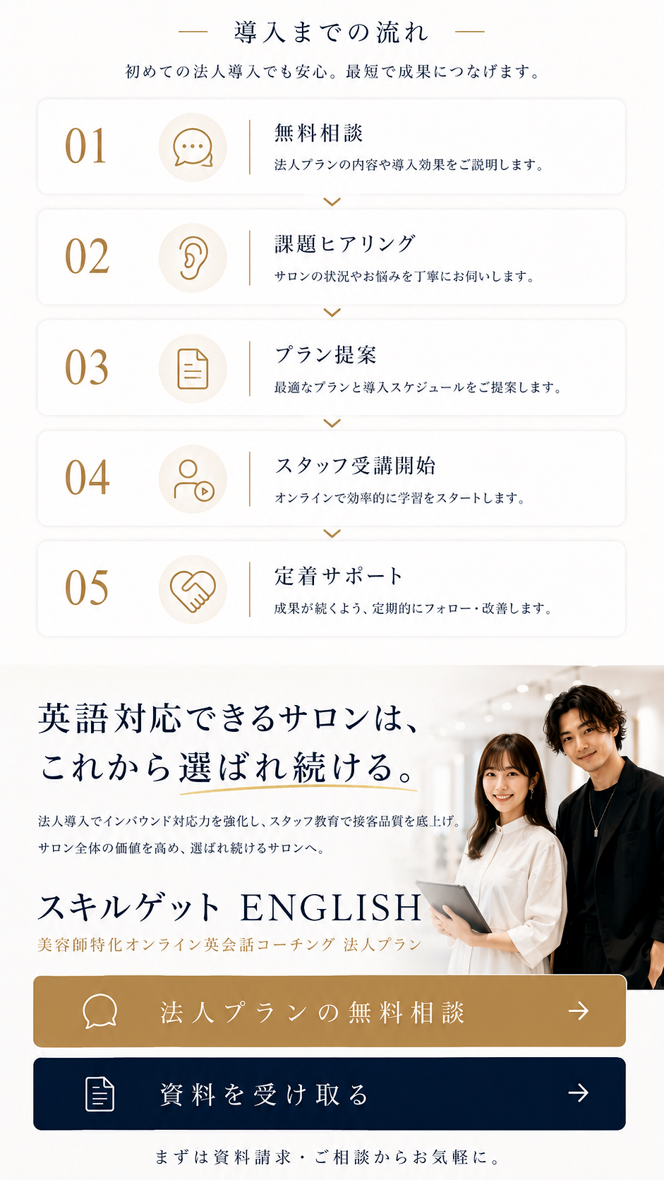 スキルゲットENGLISH 法人プラン LP 4枚目